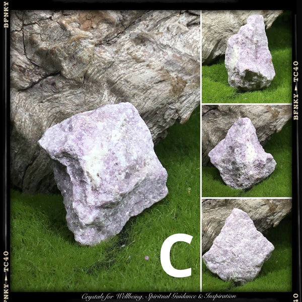 Crystals for Peace and Tranquility. RAW LEPIDOLITE