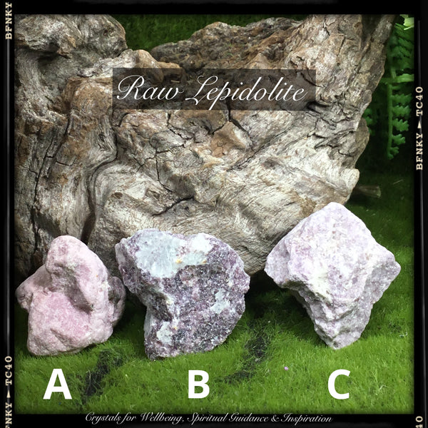 Crystals for Peace and Tranquility. RAW LEPIDOLITE