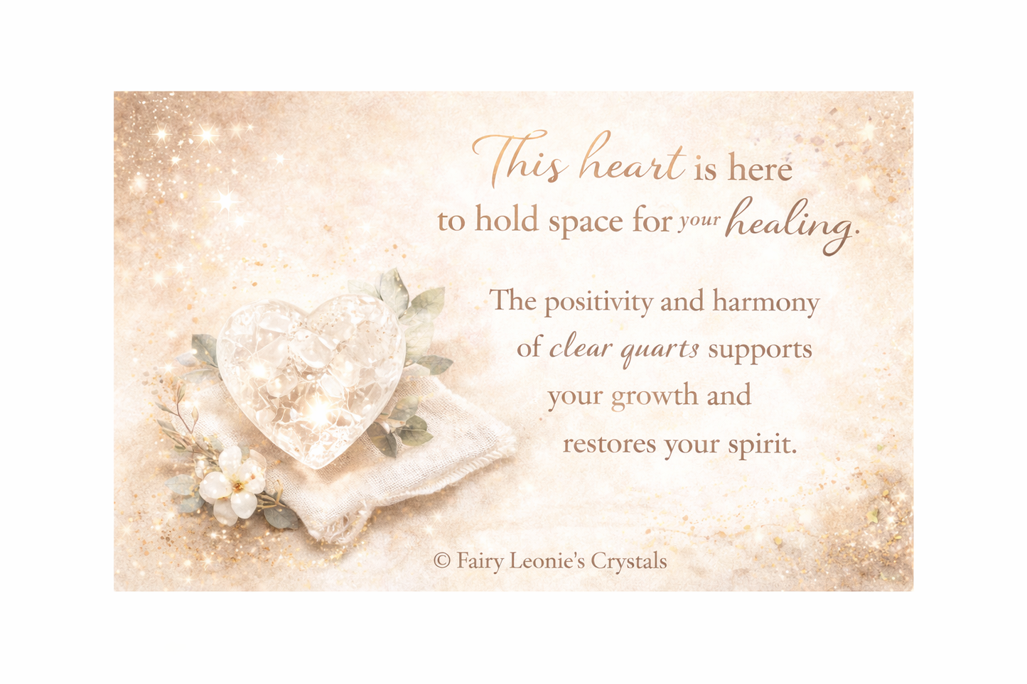 Sacred Heart Crystal Blessings of Love & Comfort