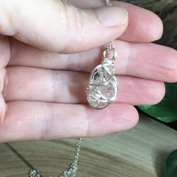 Herkimer Diamond pendant Extra Grade wearable energy