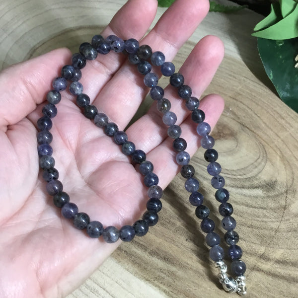 Iolite - water sapphire Necklace  wearable energy - spiritual guidance