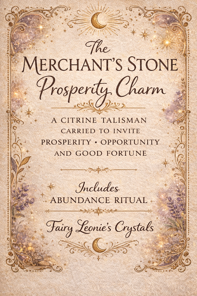 Merchant’s Stone Prosperity Charm – Citrine Necklace with Ritual