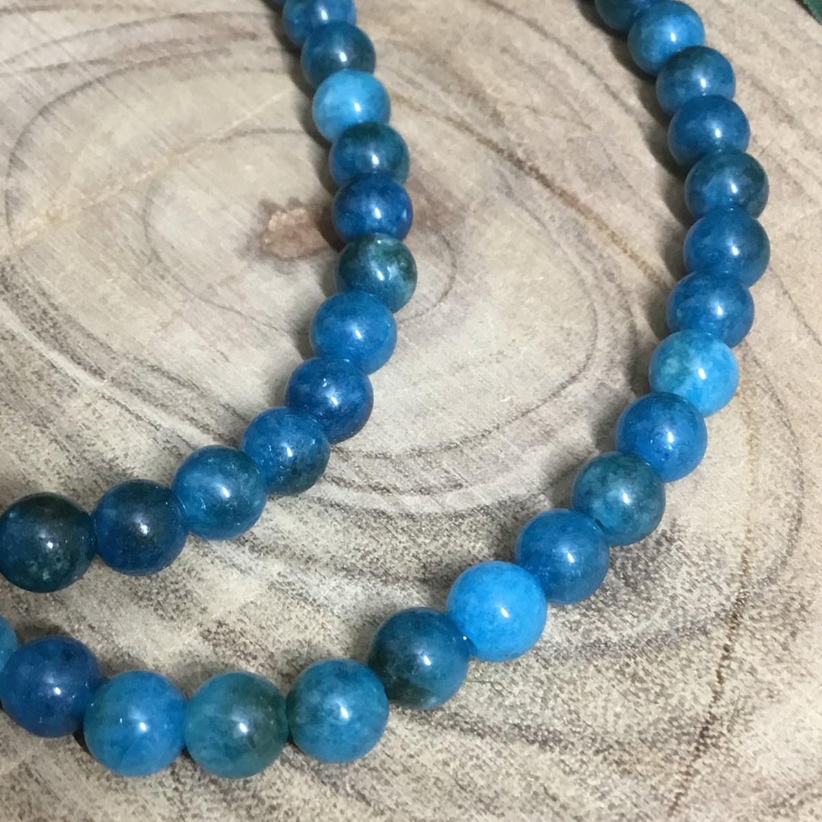 Blue Apatite  Necklace  wearable energy courage and communication