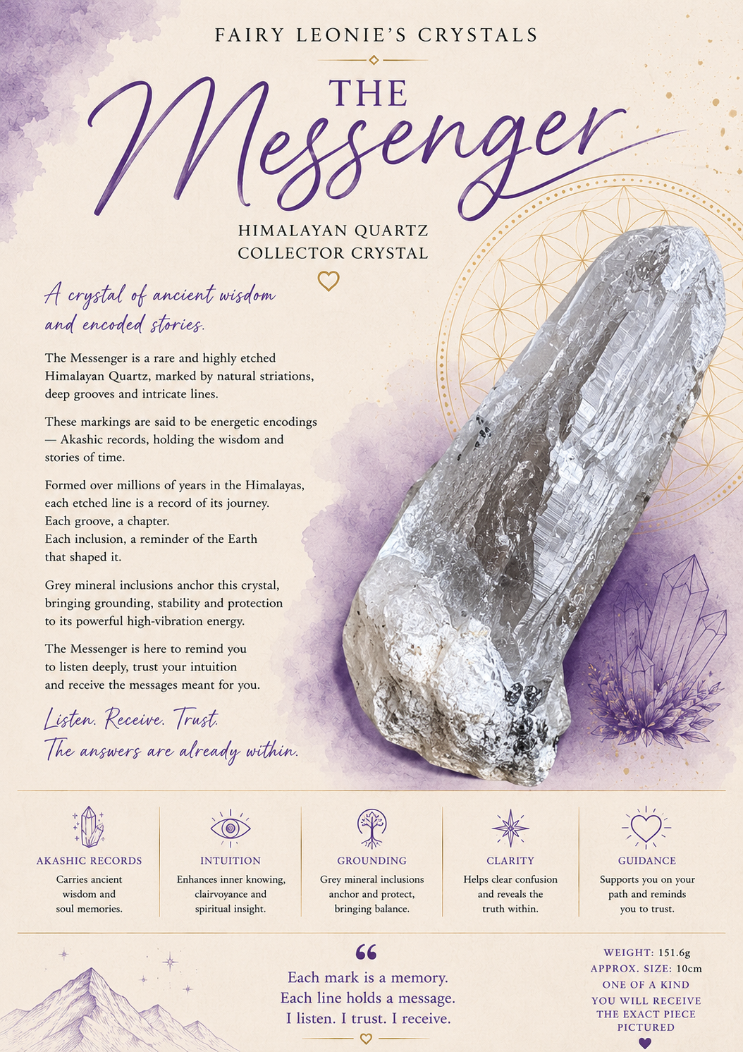 The Messenger — Himalayan Quartz Collector Crystal