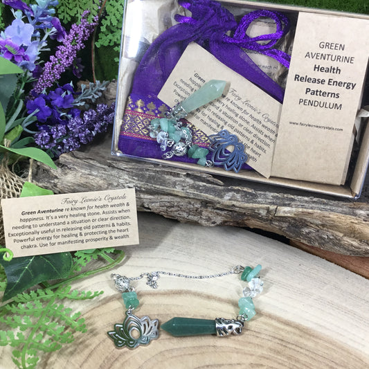 Aventurine - health & releasing energy patterns  pendulum