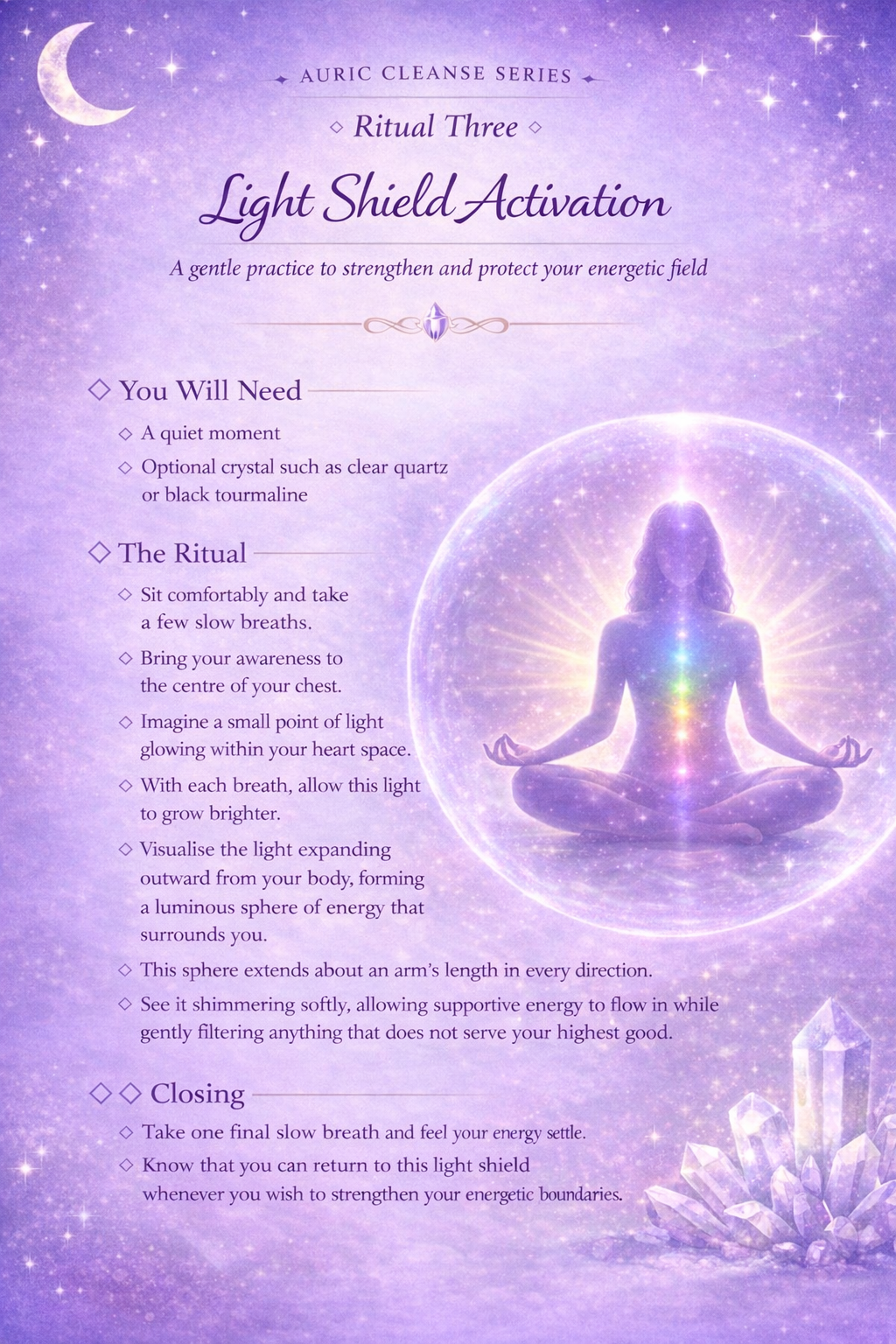 Auric Cleanse  Ritual Journal Digital Book