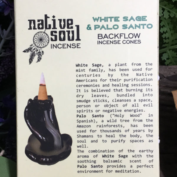 Native soul white sage and  palo Santo incense cones