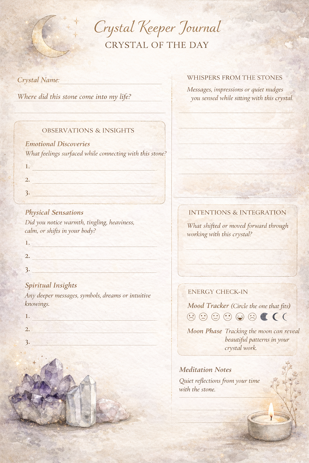 Crystal Connection  Keeper Journal Digital book