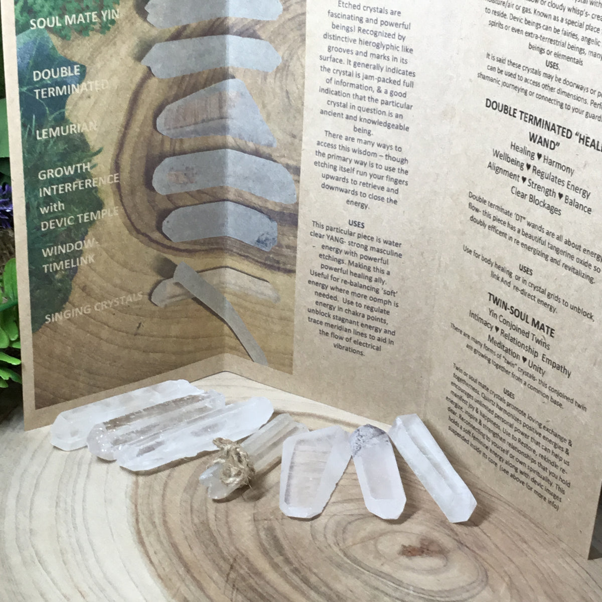 Master vibrational NATURAL RAW formational Quartz crystal point set advanced crystal wellbeing