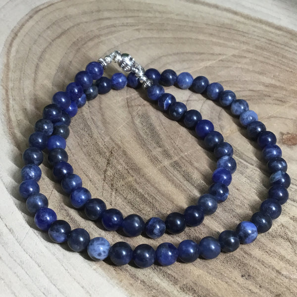 Sodalite Necklace  wearable energy - anxiety, calming and grounding