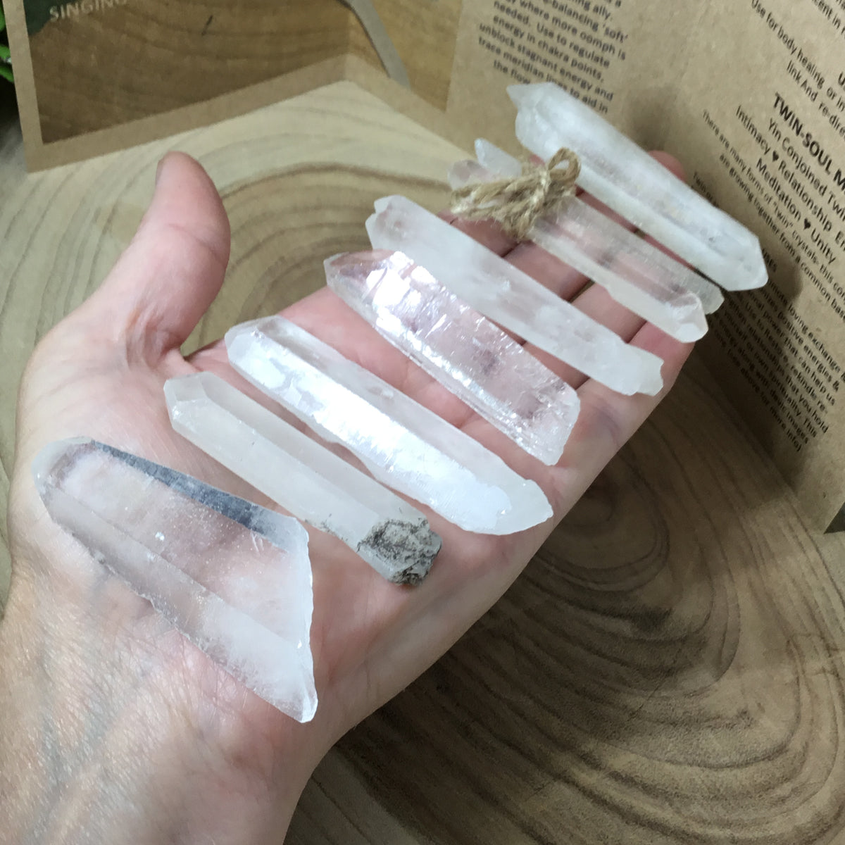Master vibrational NATURAL RAW formational Quartz crystal point set advanced crystal wellbeing