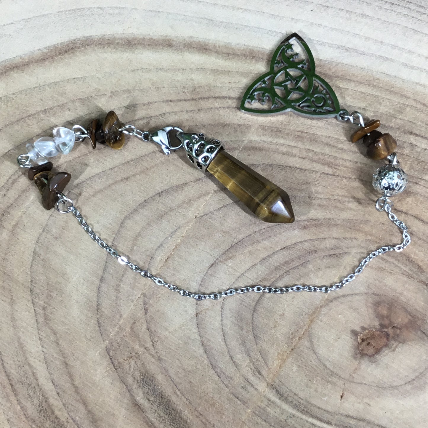 Tiger eye good luck & decision making  pendulum