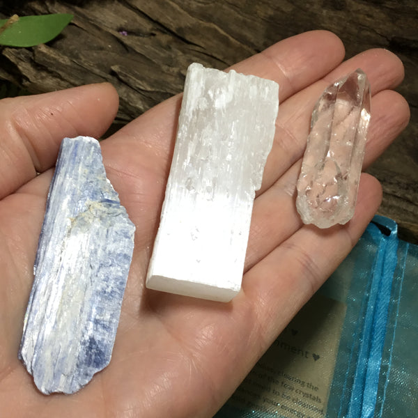 Crystal set for enhancing Psychic Abilities, Intuition and Spiritual Downloads