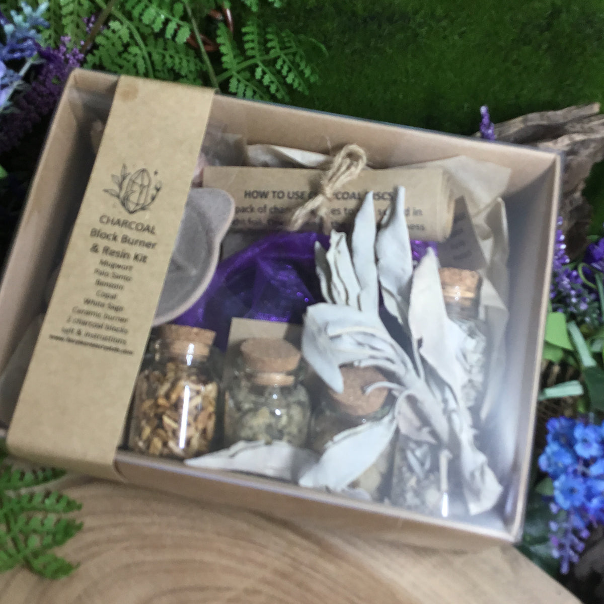 Charcoal block burner resin kit- cleanse & purify