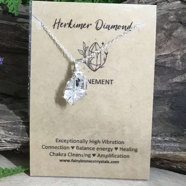 Herkimer Diamond pendant Extra Grade wearable energy