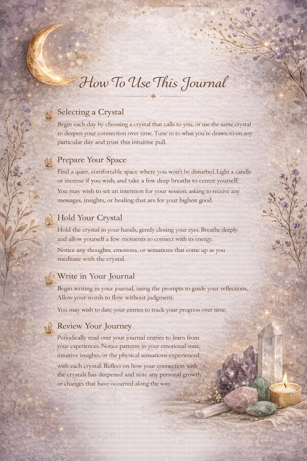 Crystal Connection  Keeper Journal Digital book