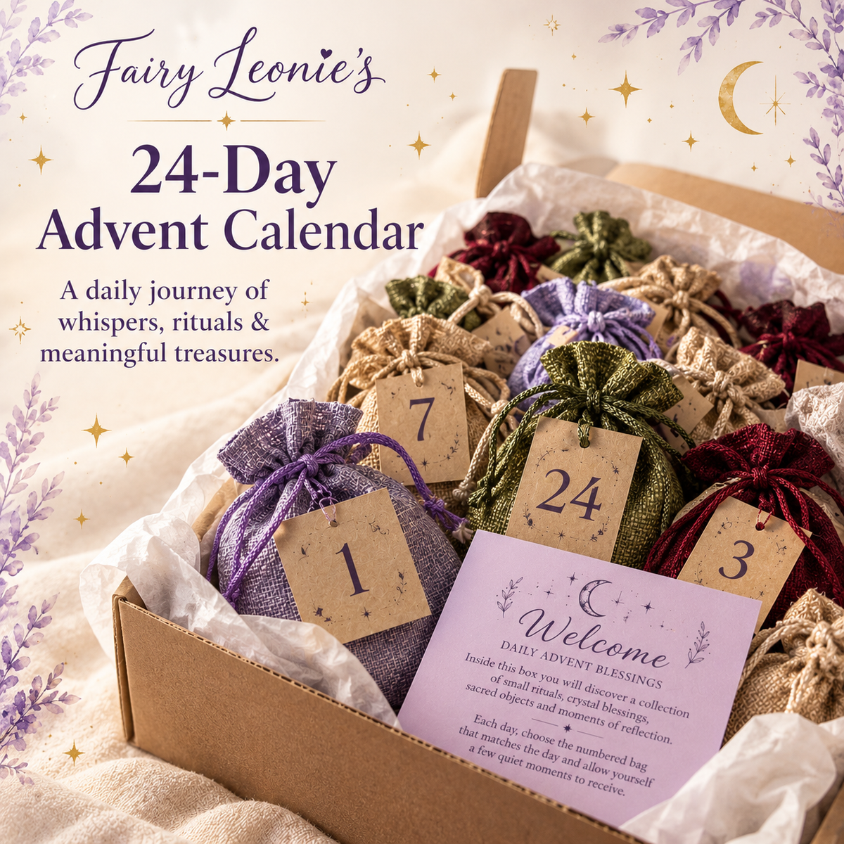 Fairy Leonie’s 24-Day Advent Calendar — A Journey of Whispers & Rituals