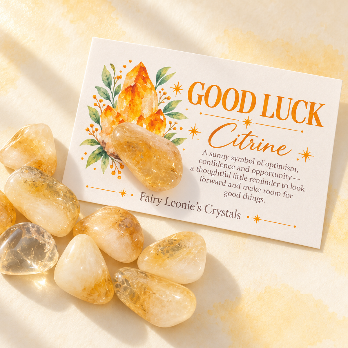 Gift of Good Luck | Citrine Crystal & Keepsake Card