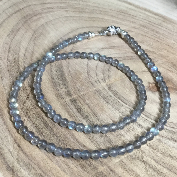 Labradorite Choker Necklace  wearable energy chakra balance & alignment