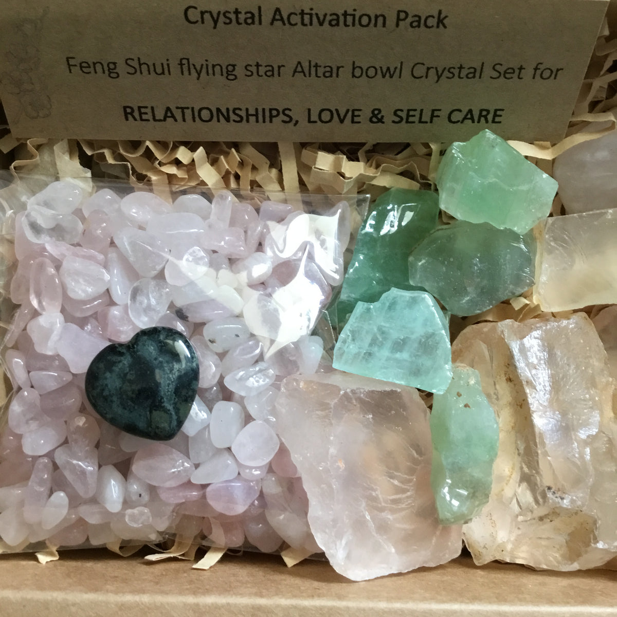 SELF CARE, LOVE & RELATIONSHIP Feng Shui Crystal activation kit