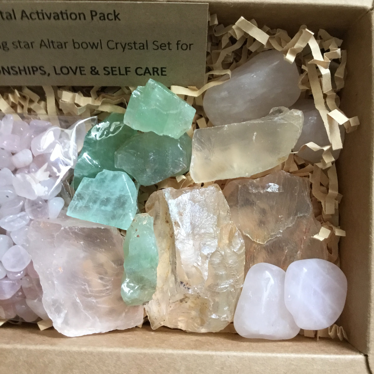 SELF CARE, LOVE & RELATIONSHIP Feng Shui Crystal activation kit