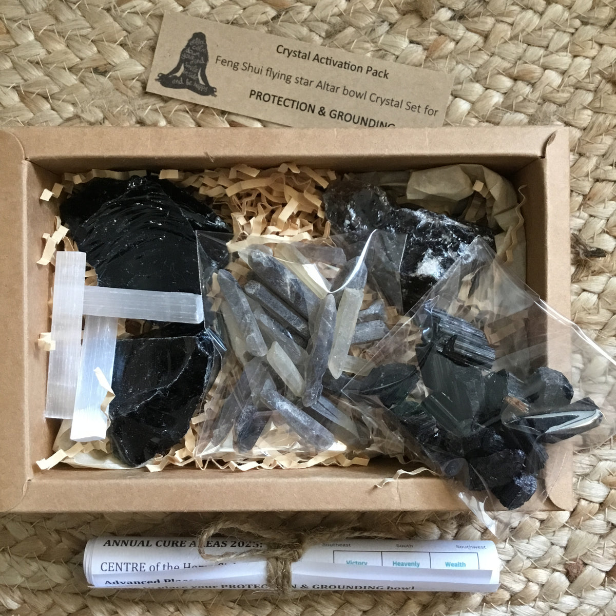 PROTECTION & GROUNDING Feng Shui Crystal activation kit