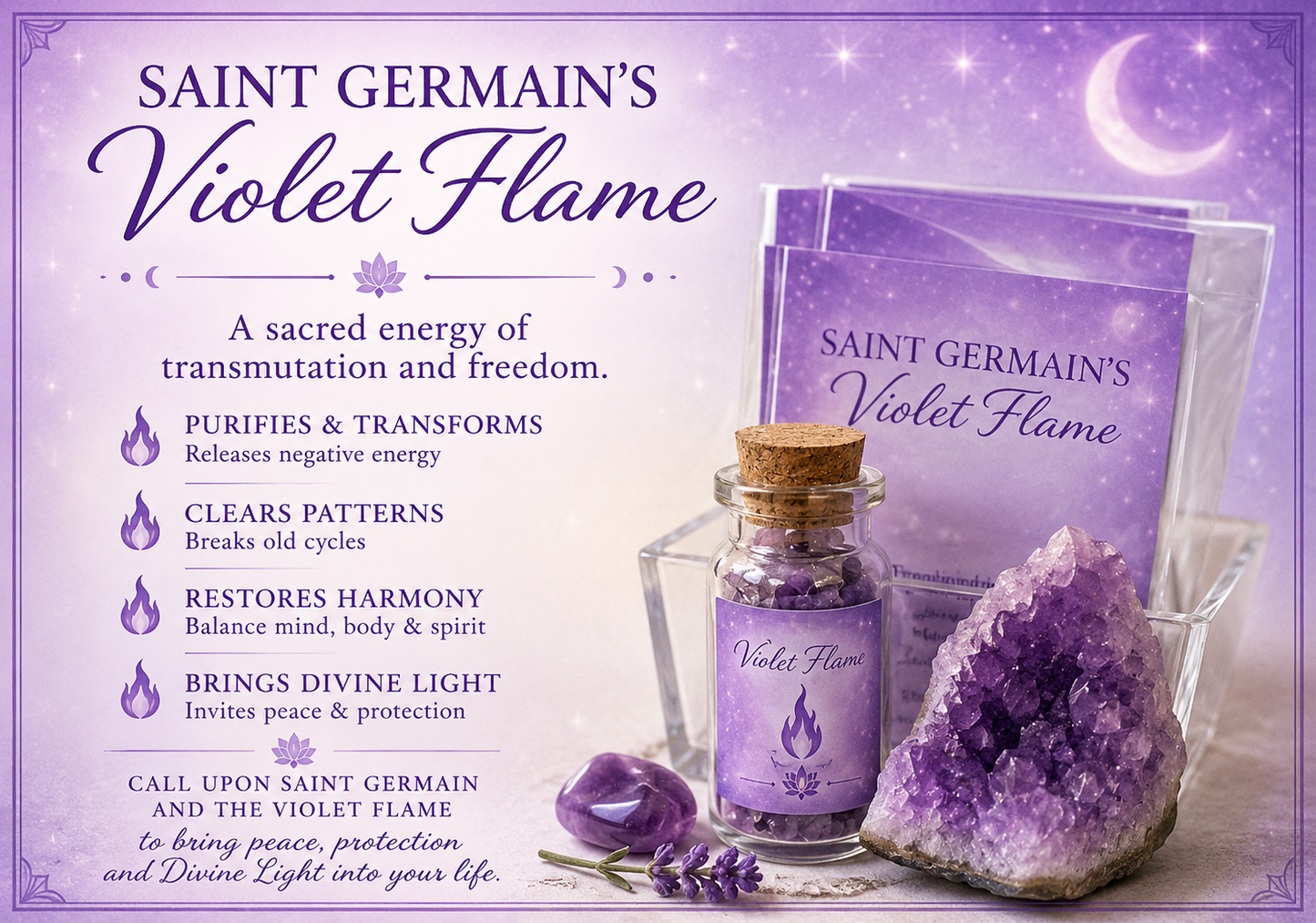 Saint Germain’s Violet Flame Ritual Kit