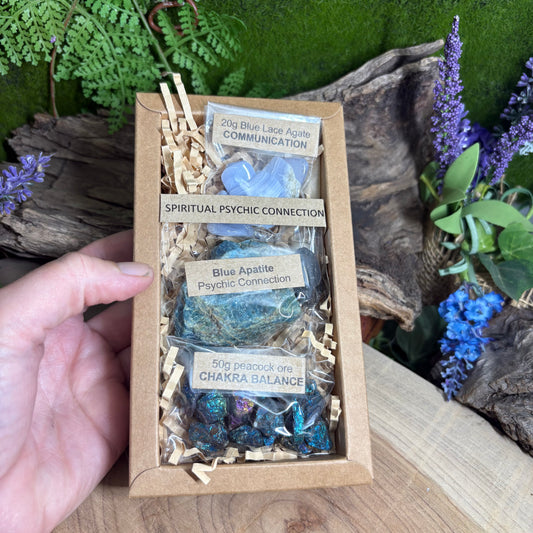 Higher Chakra Crystal Set – Clarity, Insight & Spiritual Connection