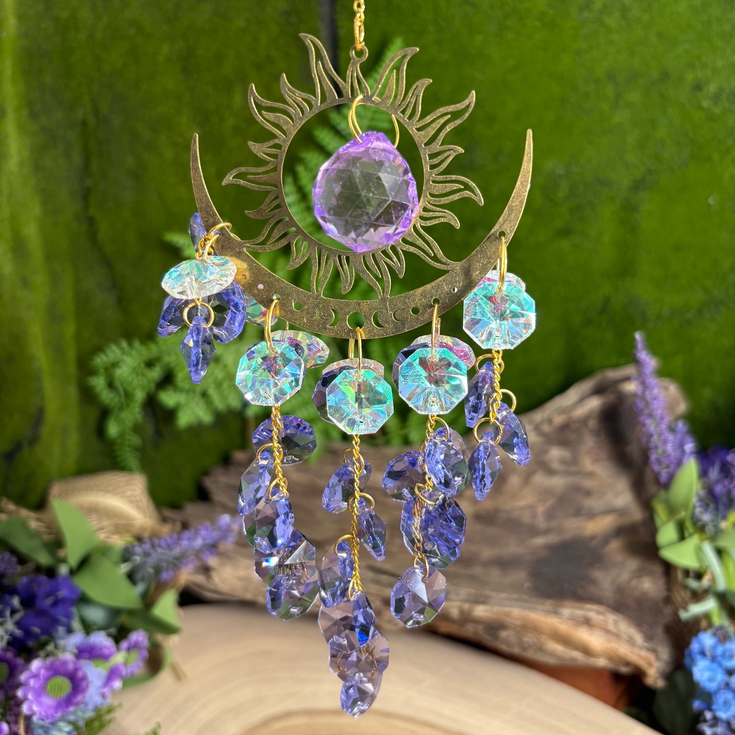 Celestial Skies- Purple sun catcher