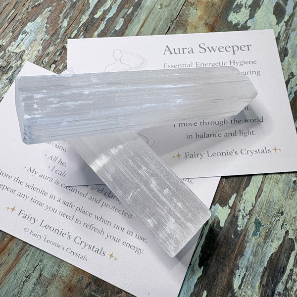 Aura Sweeper- Selenite Wand
