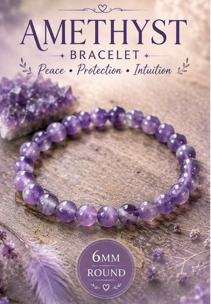 Amethyst Bracelet- Peace-protection - intuition