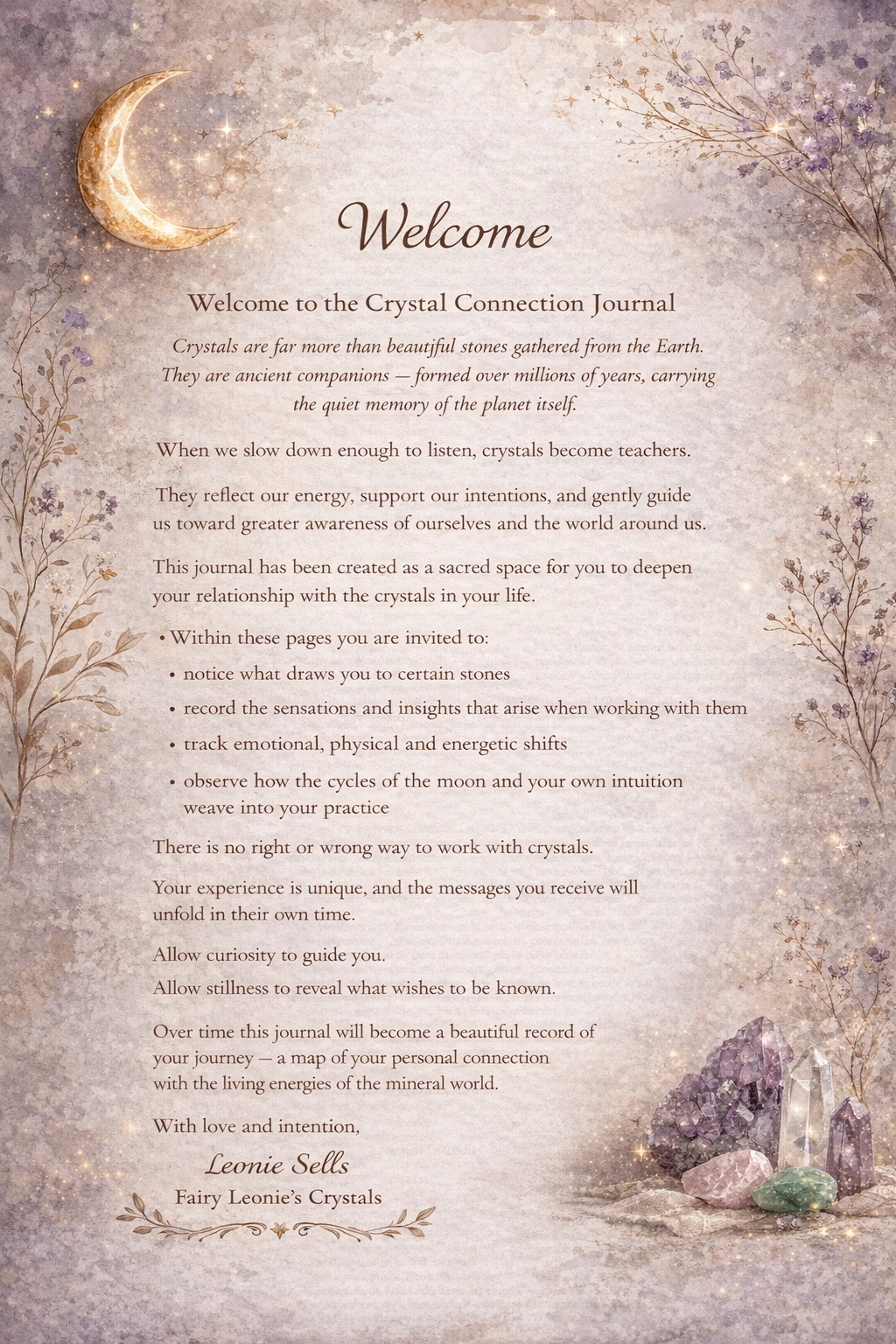 Crystal Connection  Keeper Journal Digital book