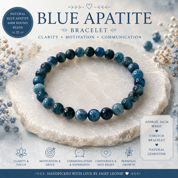 Blue Apatite Bracelet – Clarity • Motivation • Communication