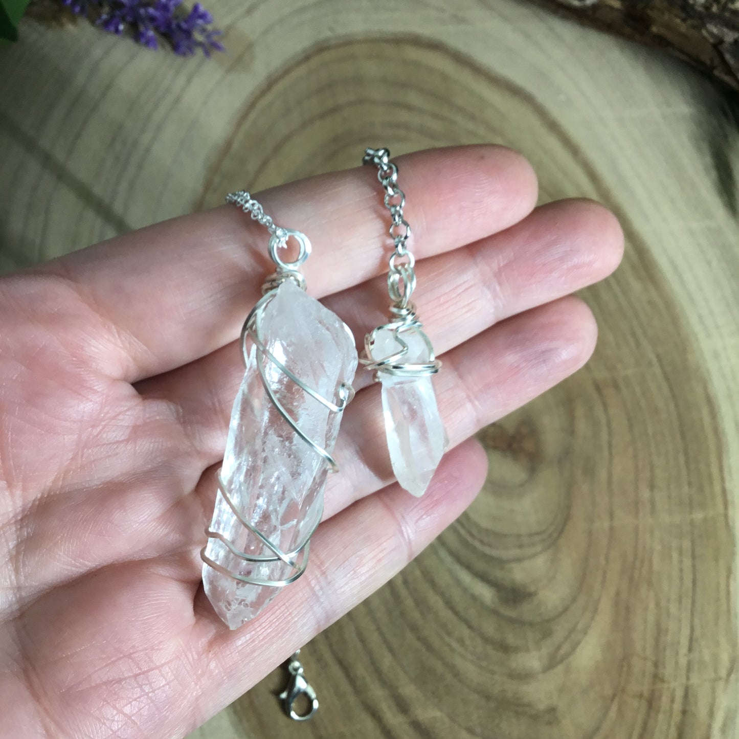 Lazer Quartz pendant/pendulum. Divination -  Energy Work Tool