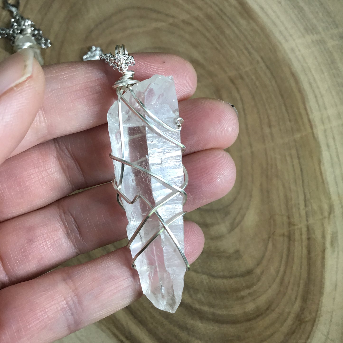 Lazer Quartz pendulum- pendant “tabbie”. Divination. Energy Work Tool