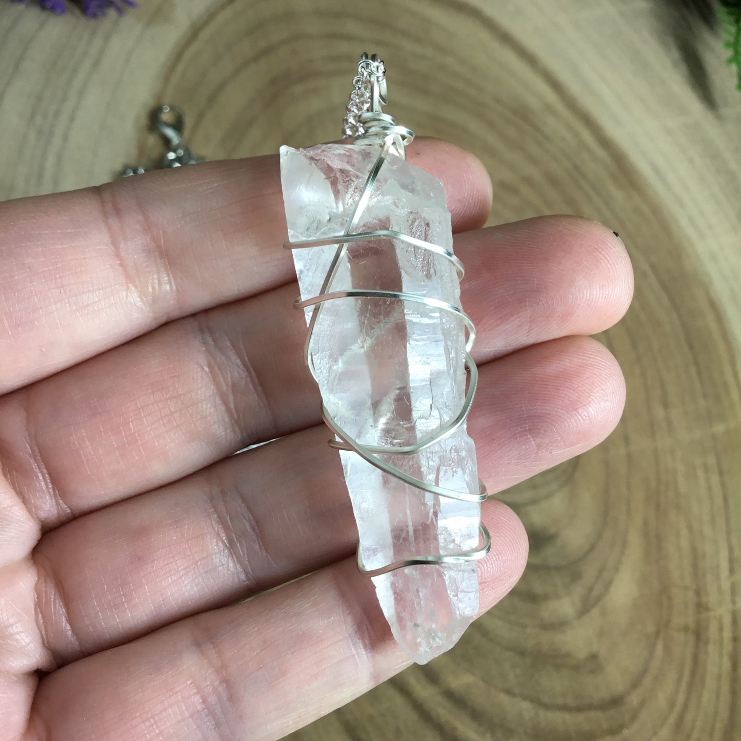 Lazer Quartz pendulum- pendant “tabbie”. Divination. Energy Work Tool