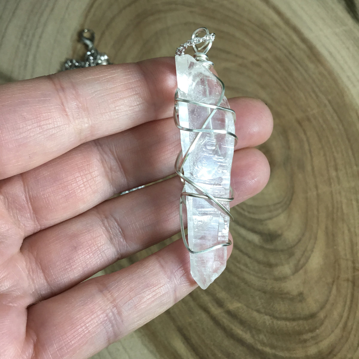 Lazer Quartz pendulum- pendant “tabbie”. Divination. Energy Work Tool