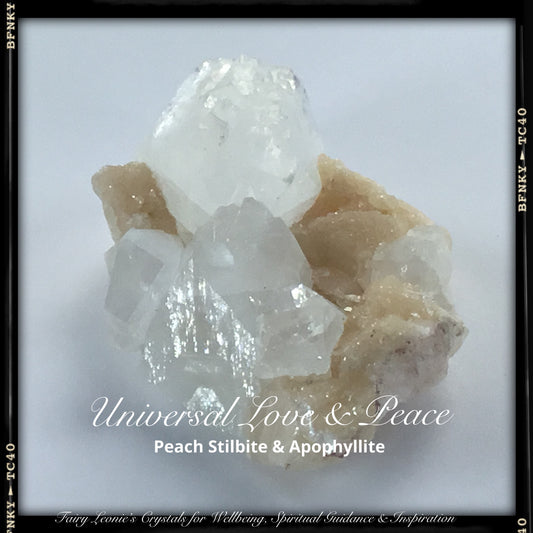 Crystals for Love #4 APOPHYLLITE with Stilbite