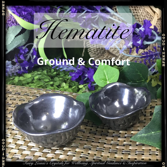 Crystals For Comfort & Nurturing HEMATITE OFFERING BOWL
