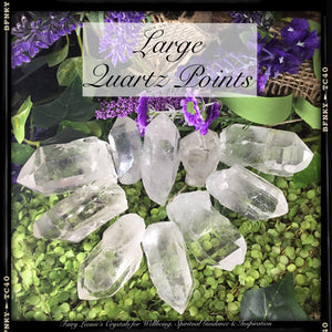 Crystals for Joy & Happiness CLEAR QUARTZ POINTS