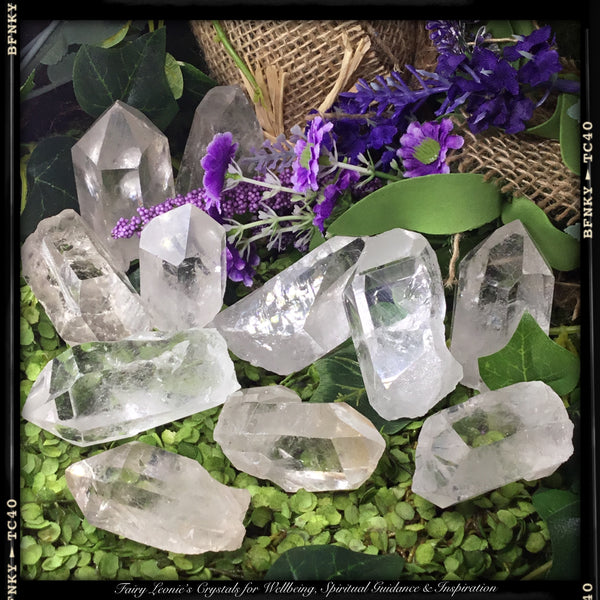 Crystals for Joy & Happiness CLEAR QUARTZ POINTS