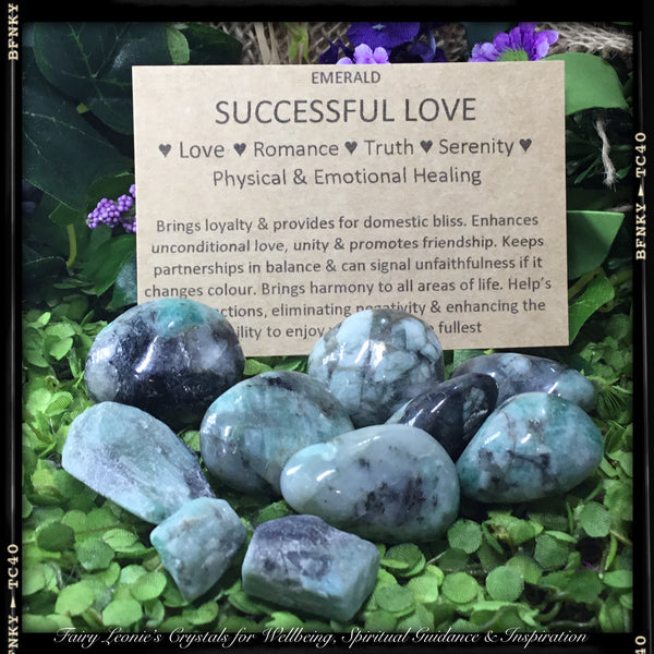Crystals for Love EMERALD Tumbled Stones