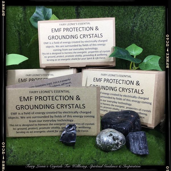 Crystals for Protection. EMF Protection and Grounding Crystal Kit