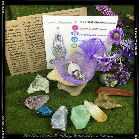 Crystals of Healing  Healers Complete RAW NATURAL Chakra Balance Crystal Set