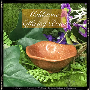 Crystals for Joy & Happiness GOLDSTONE Crystals Offering Bowl