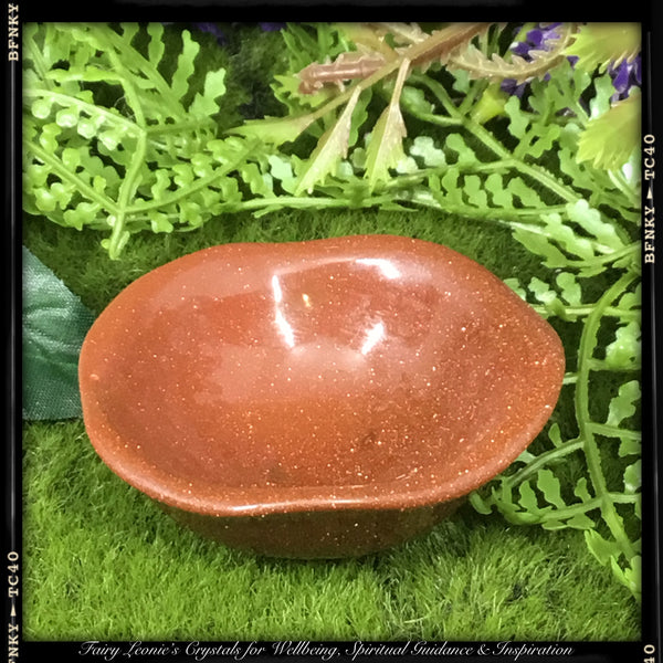 Crystals for Joy & Happiness GOLDSTONE Crystals Offering Bowl