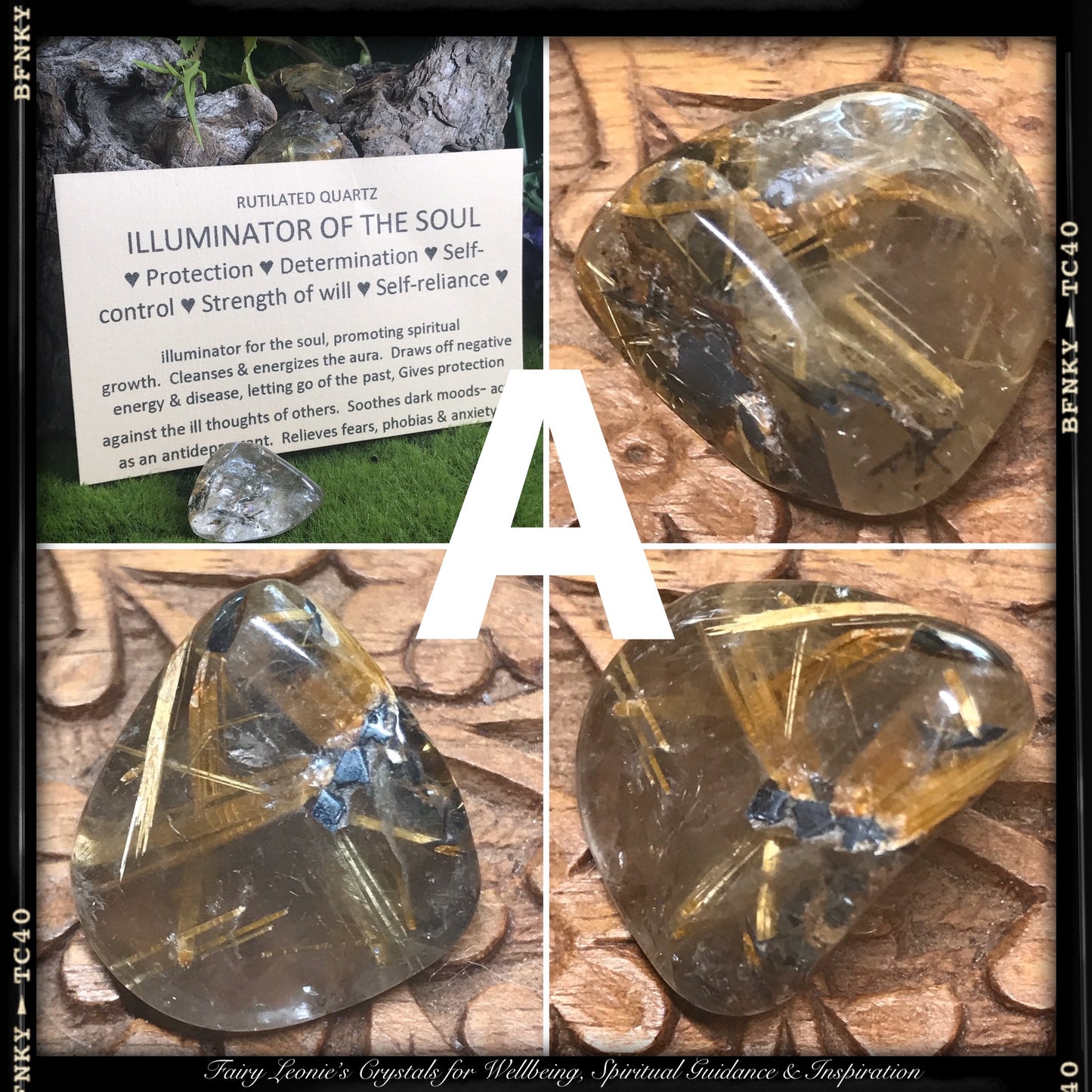 Manifestation- Tumbled RUTILATED QUARTZ Crystals