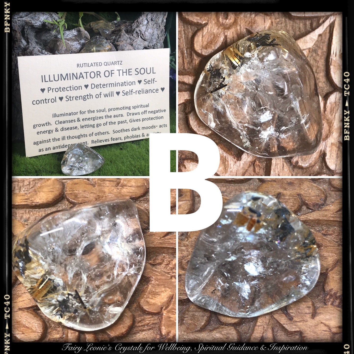 Manifestation- Tumbled RUTILATED QUARTZ Crystals
