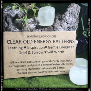 Purification & Cleansing – Tumbled LEMON CALCITE Crystals