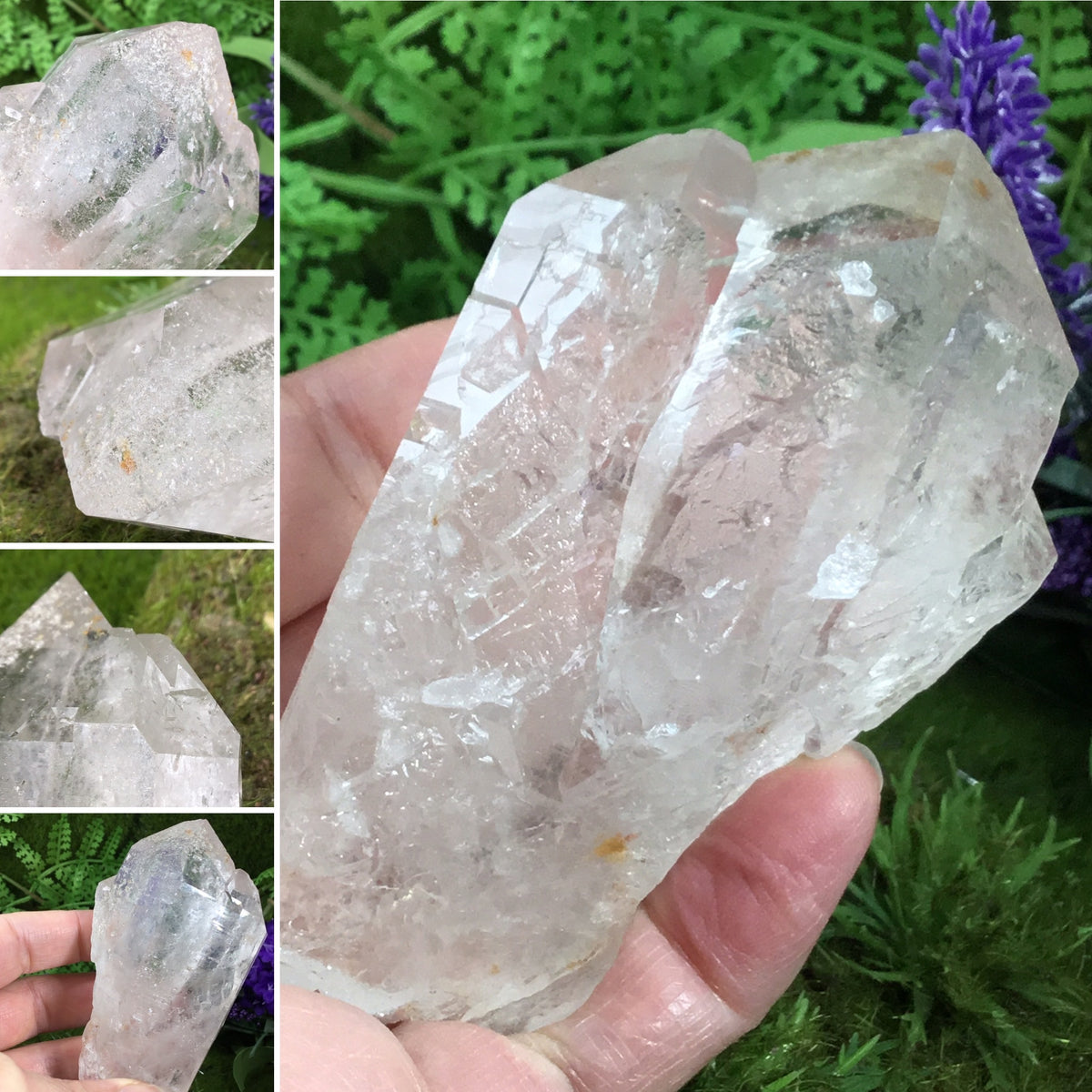 UNEARTHED TREASURE-Natural Double Terminated Clear Quartz Etched Twin Point